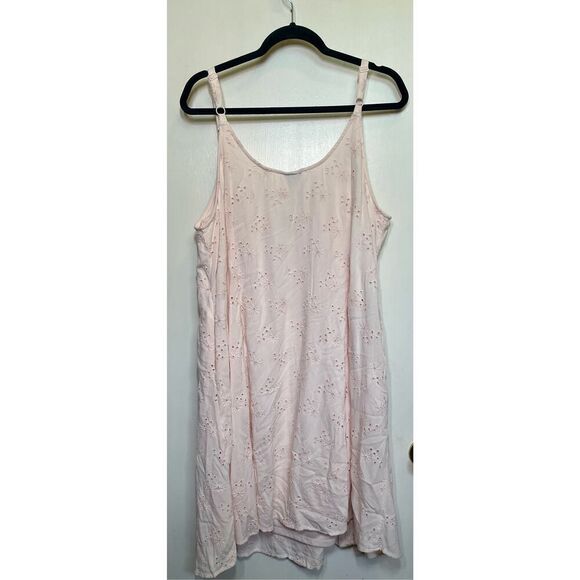 Torrid Trapeze Cami Dress - Eyelet Crepe Light Pink size 2X NWT - Picture 15 of 16